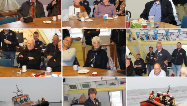Trouwe KNRM donateurs op bezoek bij reddingstation Marken