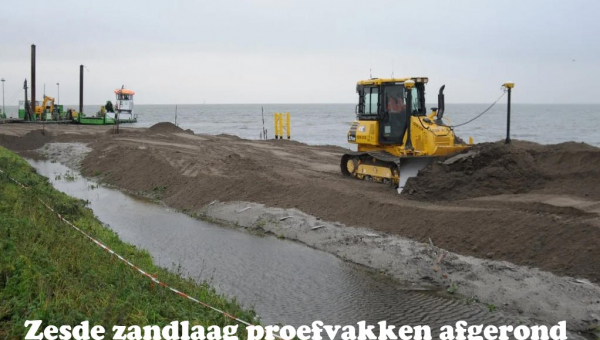 Zesde zandlaag proefvakken afgerond