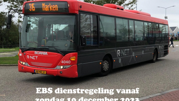 EBS dienstregeling vanaf zondag 10 december 2023