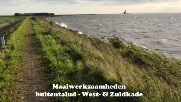 Maaiwerkzaamheden buitentalud - West- &amp; Zuidkade