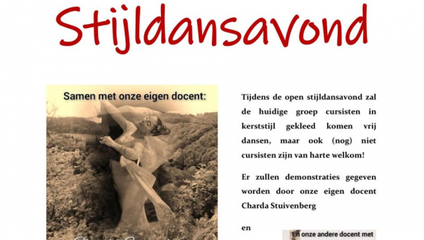 Open Stijldansavond op dinsdag 19 december
