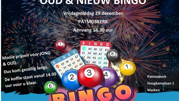 Vrijdagmiddag 29 december 'Oud &amp; Nieuw Bingo' in de Patmoskerk