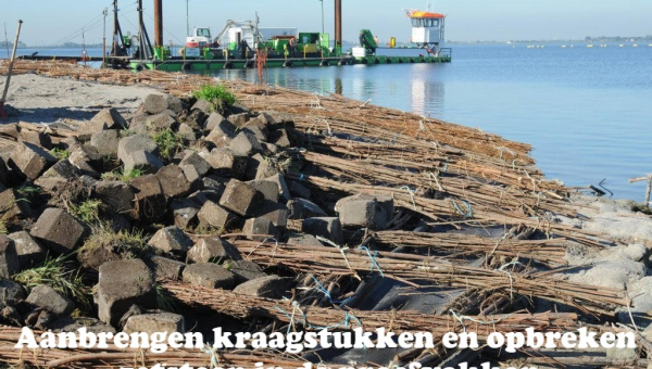 Aanbrengen kraagstukken en opbreken zetsteen in de proefvakken