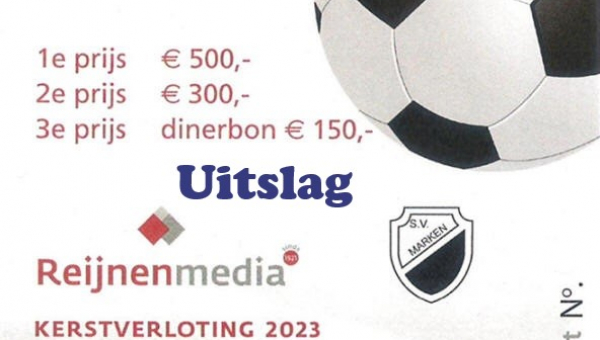 Uitslag Kerstverloting Sportvereniging Marken 2023