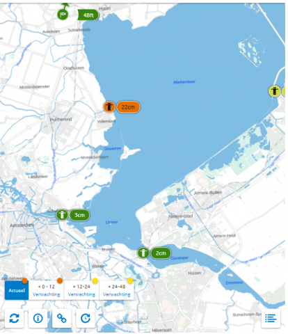 Waarschuwing: Hoogwater IJsselmeergebied