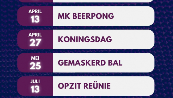 Eventplanner 2024 van de Stichting Marker Jongeren