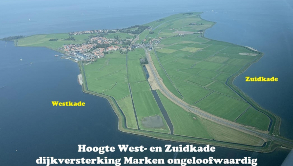Hoogte West- en Zuidkade dijkversterking Marken ongeloofwaardig
