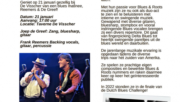 Nieuwsbrief van Taverne 'De Visscher'