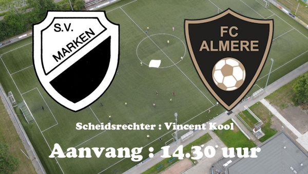 Zaterdag 27 januari : Competitiewedstrijd S.V. Marken - FC Almere