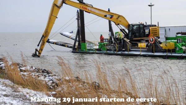 Maandag 29 januari starten de eerste werkzaamheden Dijkversterking Marken