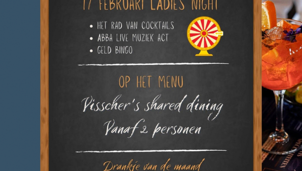 Zaterdag 17 februari: Ladies Night bij 'De Visscher'