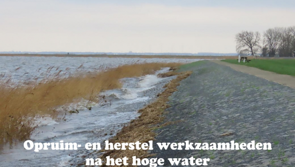 Opruim- en herstel werkzaamheden na het hoge water