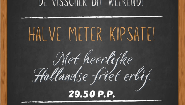 Dit weekend bij 'De Visscher': Halve meter Kipsaté!