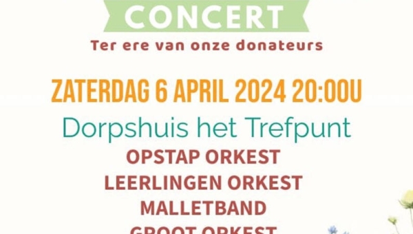 Voorjaarsconcert ter ere van Donateurs 'Juliana'