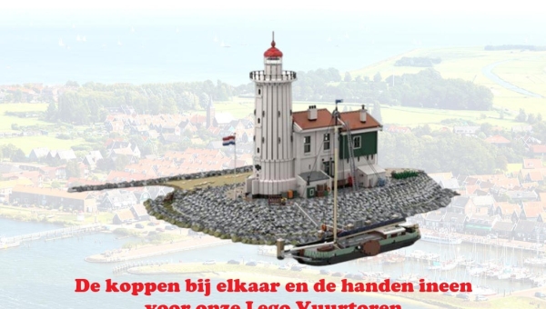 De koppen bij elkaar en de handen ineen voor onze Lego Vuurtoren