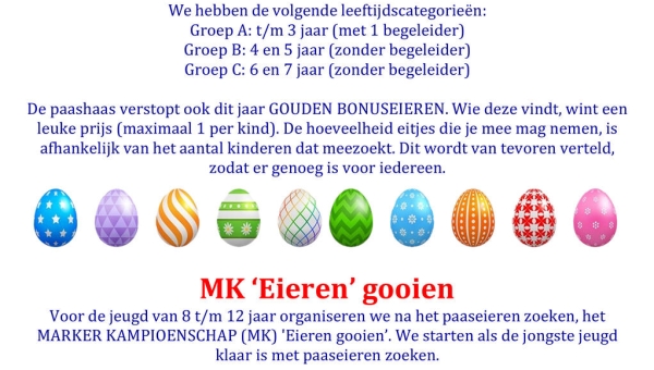 MES Nieuws: 'Paaseieren zoeken' en 'MK eieren gooien'