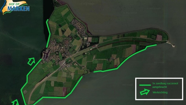 Bukdijk in zicht bij aanbrengen eerste zandlaag