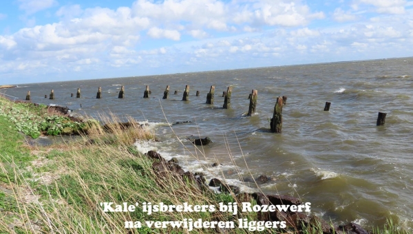IJsbrekers bij Rozewerf na verwijderen liggers