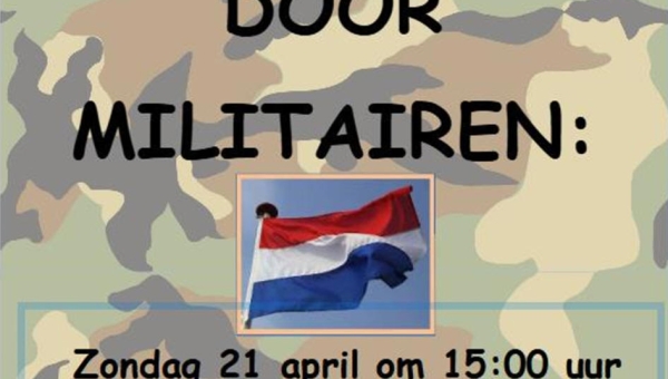 Zondag 21 en donderdag 25 april 2024 : Oefenen vlaghijsen door militairen