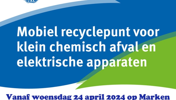  Vanaf woensdag 24 april mobiel recyclepunt in Waterland