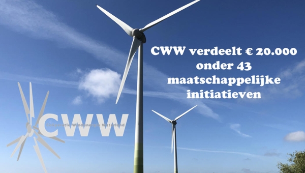 CWW verdeelt € 20.000 onder 43 maatschappelijke initiatieven