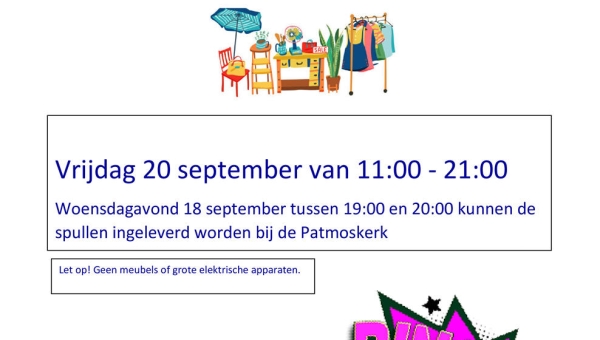 Vrijdag 20 september 2024: Rommelmarkt in de Patmoskerk