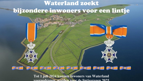 Waterland zoekt bijzondere inwoners voor een lintje