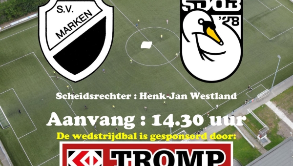 Zaterdag 11 mei : 'Waterlandderby' S.V. Marken - SDOB