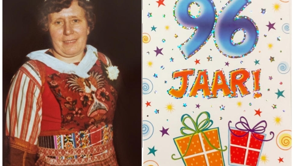 Neeltje Boes-de Waart is 96 jaar geworden