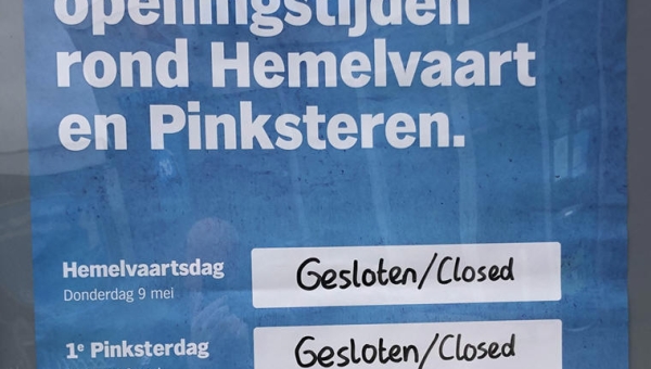 Openingstijden AH Marken rond Hemelvaartsdag &amp; Pinksteren