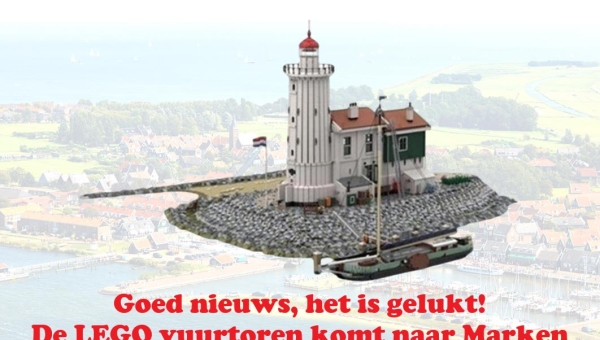 Goed nieuws, het is gelukt! De LEGO vuurtoren komt naar Marken