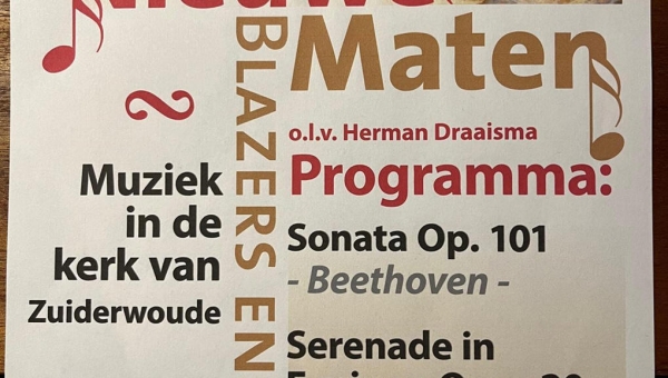 Zaterdag 29 juni Blazers Ensemble in Kerk van Zuiderwoude