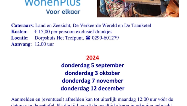 Open Eettafels tweede helft 2024