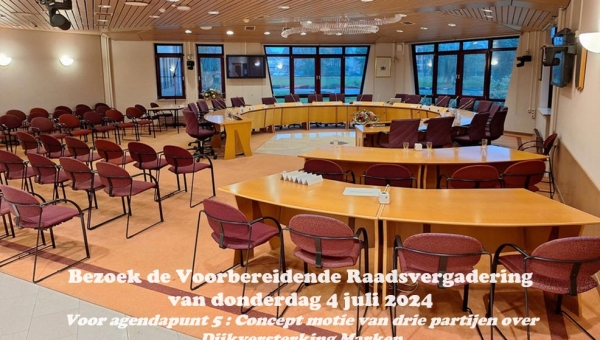 Bezoek de Voorbereidende Raadsvergadering van donderdag 4 juli 2024