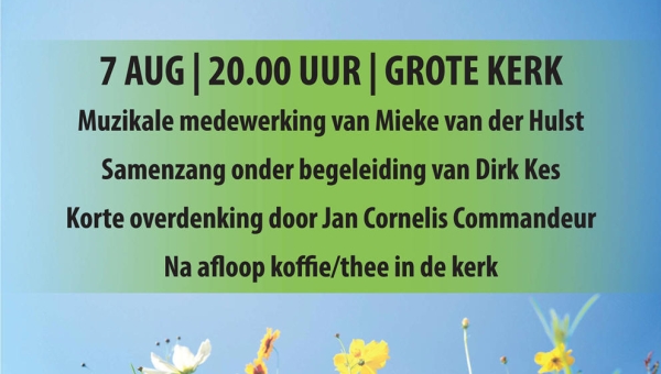 Zomerzangavond in de Grote Kerk op Marken
