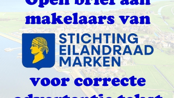 Open brief aan makelaars van Eilandraad voor correcte advertentie tekst
