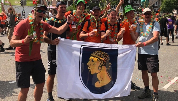 Markers op de 'Via Gladiola' in Nijmegen