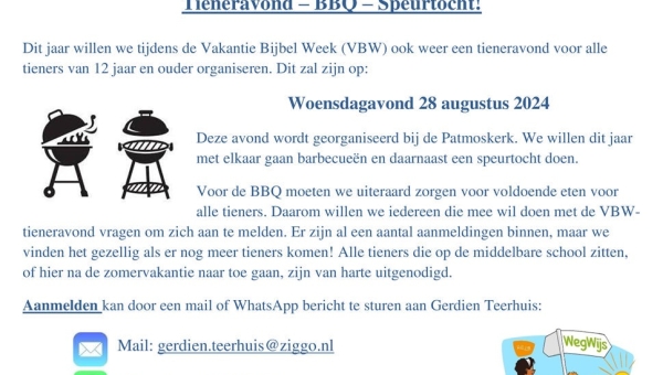 Tieneravond - BBQ - Speurtocht