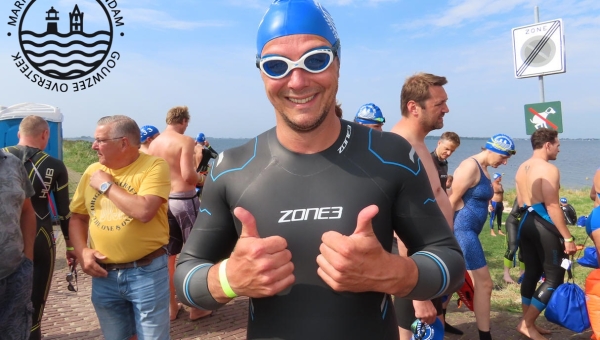 Jordy Kok wint 'Marken-Monnickendam Gouwzee oversteek 2024'