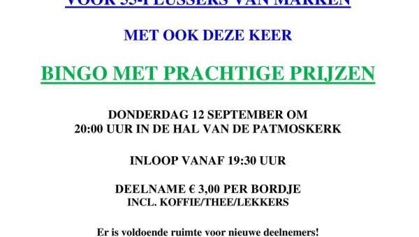 Activiteiten seizoen 2024-2025 voor 55-plussers van Marken