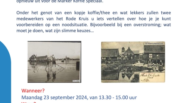 Maandag 23 september: 5e Marker Koffie Speciaal