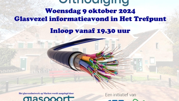 Woensdag 9 oktober: Glasvezel informatieavond in Het Trefpunt