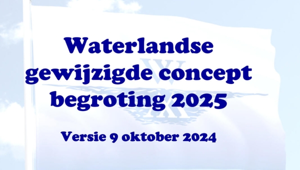 Waterlandse gewijzigde concept begroting 2025