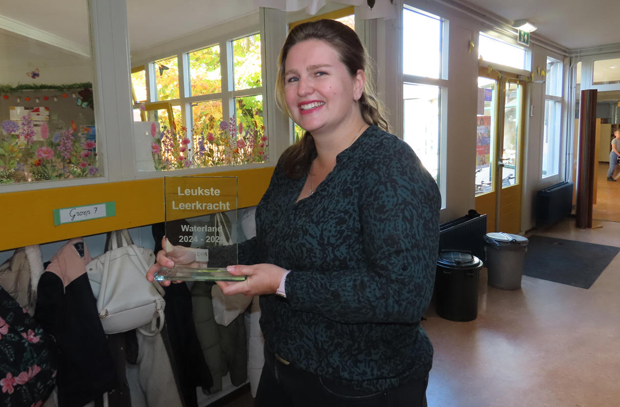 Juf Ellen van Driel ‘de Leukste Leerkracht van Waterland’