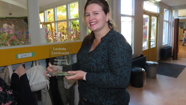 Juf Ellen van Driel ‘de Leukste Leerkracht van Waterland’