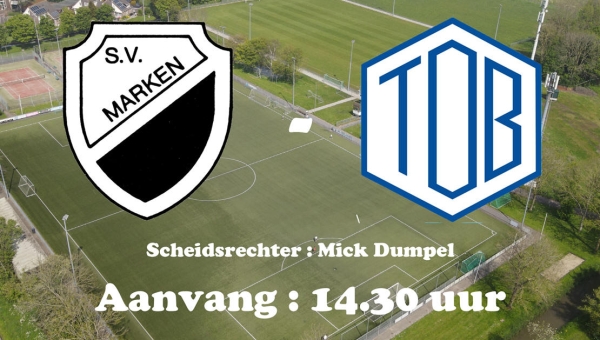 Zaterdag 2 november : Competitiewedstrijd S.V. Marken - RKSV TOB