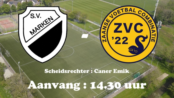 	Zaterdag 16 november : Competitiewedstrijd S.V. Marken - ZVC '22