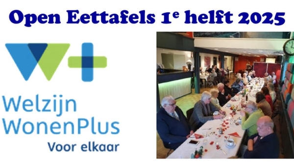 Open Eettafels eerste helft 2025 in dorpshuis Het Trefpunt
