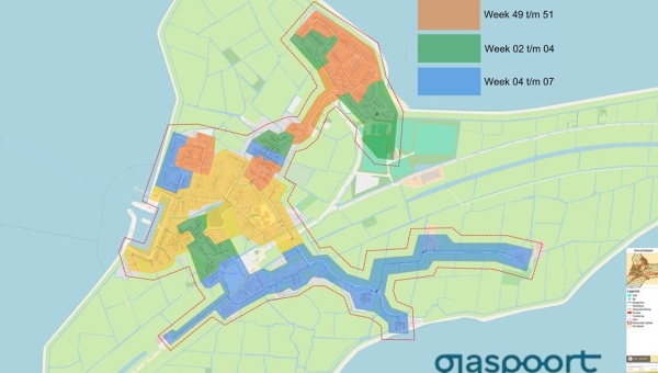 Globale planning van de glasvezel aanleg