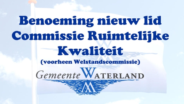 RV voordracht architect-lid Commissie Ruimtelijke Kwaliteit Waterland